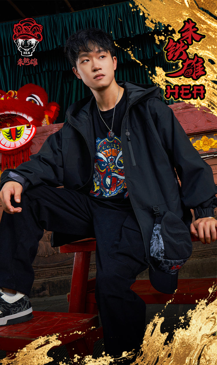 Printed windbreaker jacket