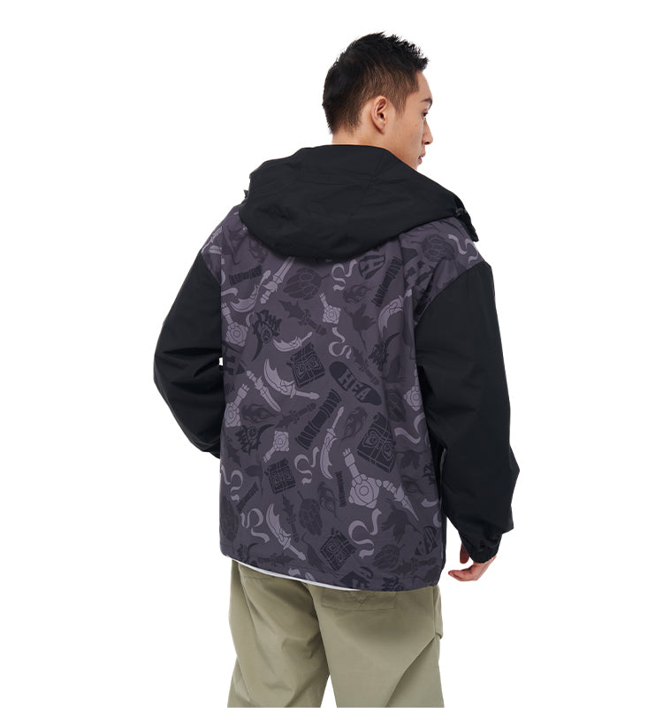 Printed windbreaker jacket
