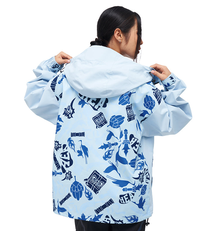 Printed windbreaker jacket