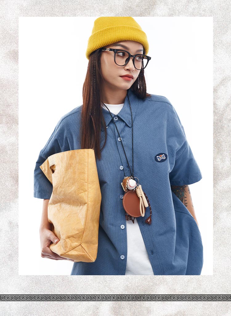 Striped Short Sleeved Shirt with