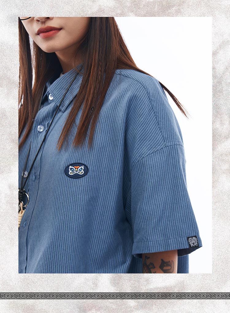 Striped Short Sleeved Shirt with