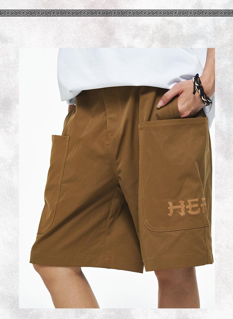 Workwear style trendy shorts