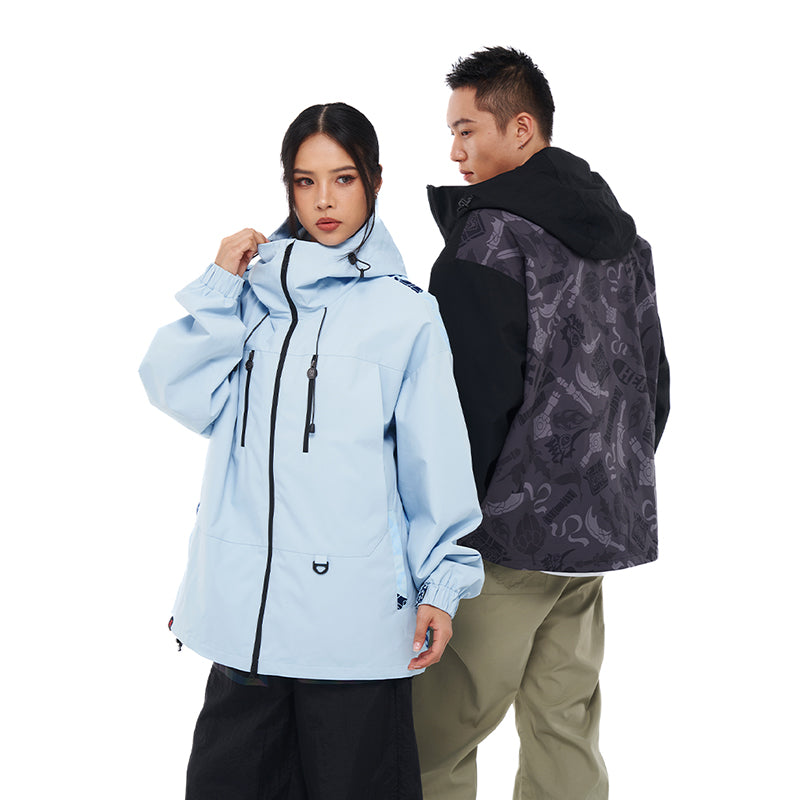 Printed windbreaker jacket