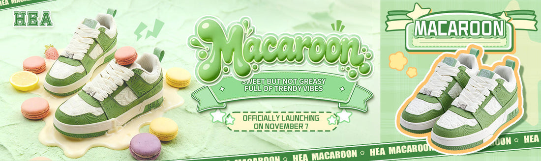 Macaron green casual shoes! The youthful and vibrant atmosphere.