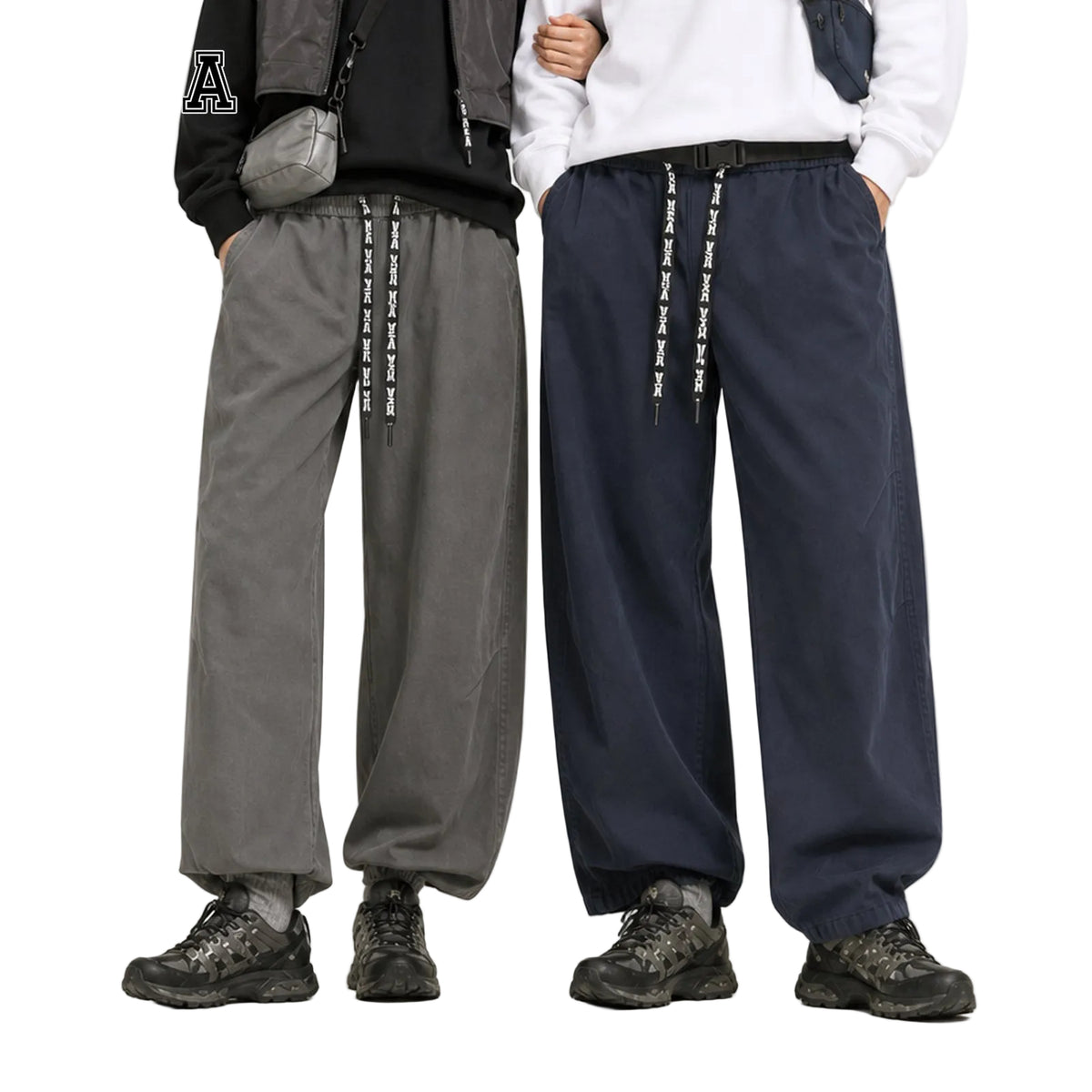 HEA Graphic Drawstring Pants – Relaxed Streetwear Trousers