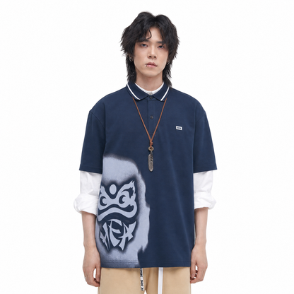 HEA Border Lion Back Print Tee