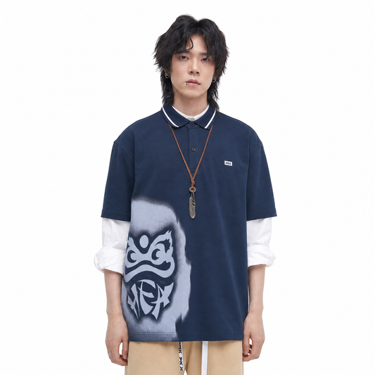 HEA Border Lion Back Print Tee