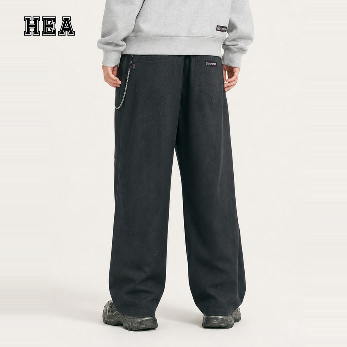 HEA Relaxed Drawstring Track Pants – Straight Leg Streetwear Pants