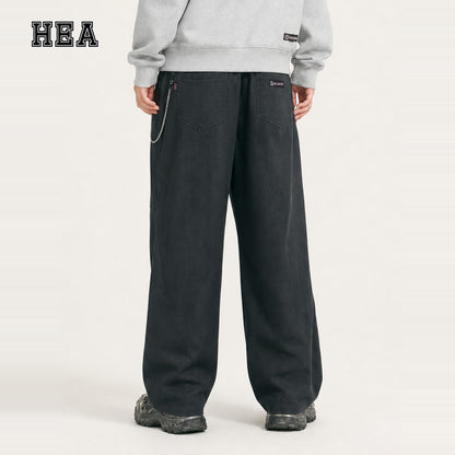 HEA Relaxed Drawstring Track Pants – Straight Leg Streetwear Pants