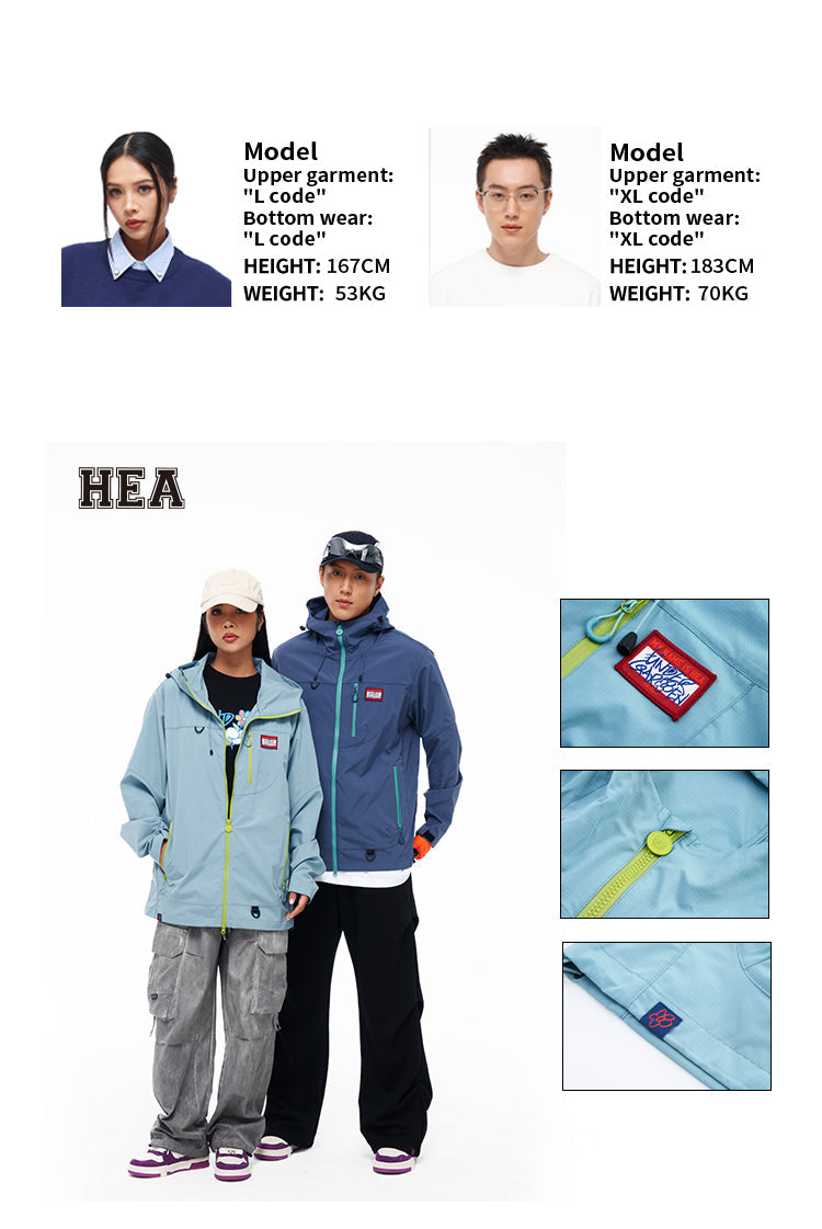 Fashionable printed windbreaker