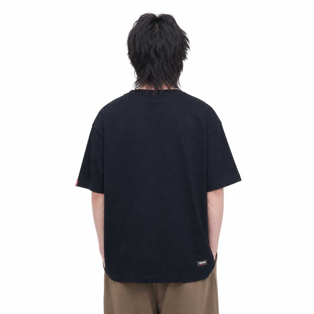 HEA Unisex Oversized Graphic T-Shirt, Crew Neck Cotton Tee with Sketch Print, Casual Streetwear Top for Men Women
