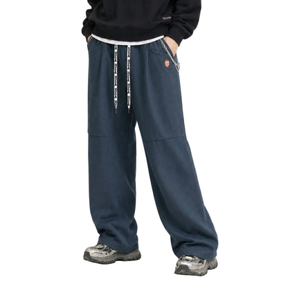 HEA Relaxed Drawstring Track Pants – Straight Leg Streetwear Pants