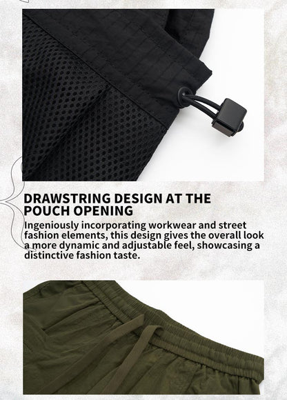 Embroidered functional workwear shorts