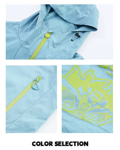 Fashionable printed windbreaker