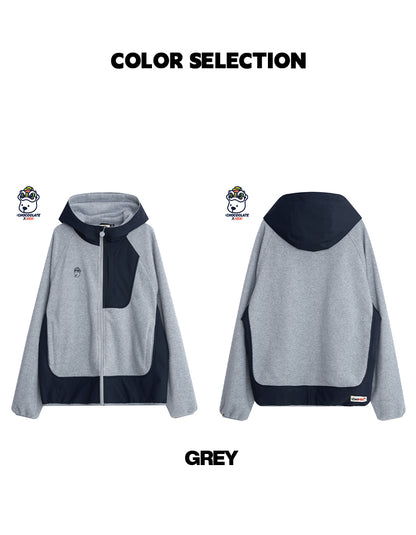 Polar fleece hooded jacket