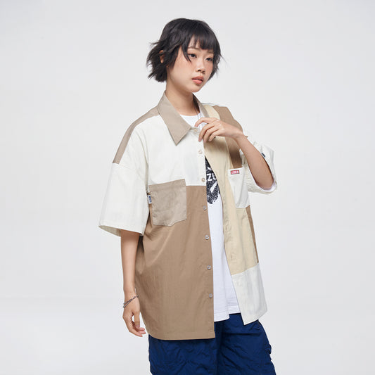 Splicing color shirt