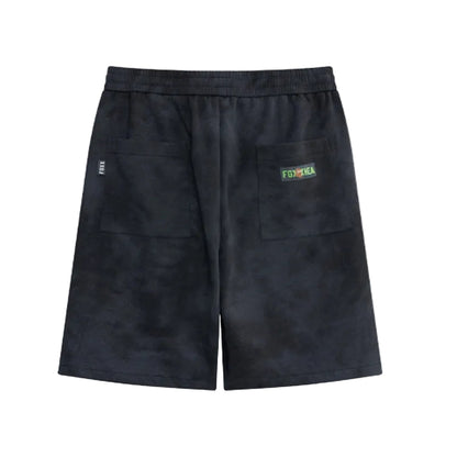 HEA Unisex Letter Print Casual Shorts, Elastic Waist Streetwear Shorts