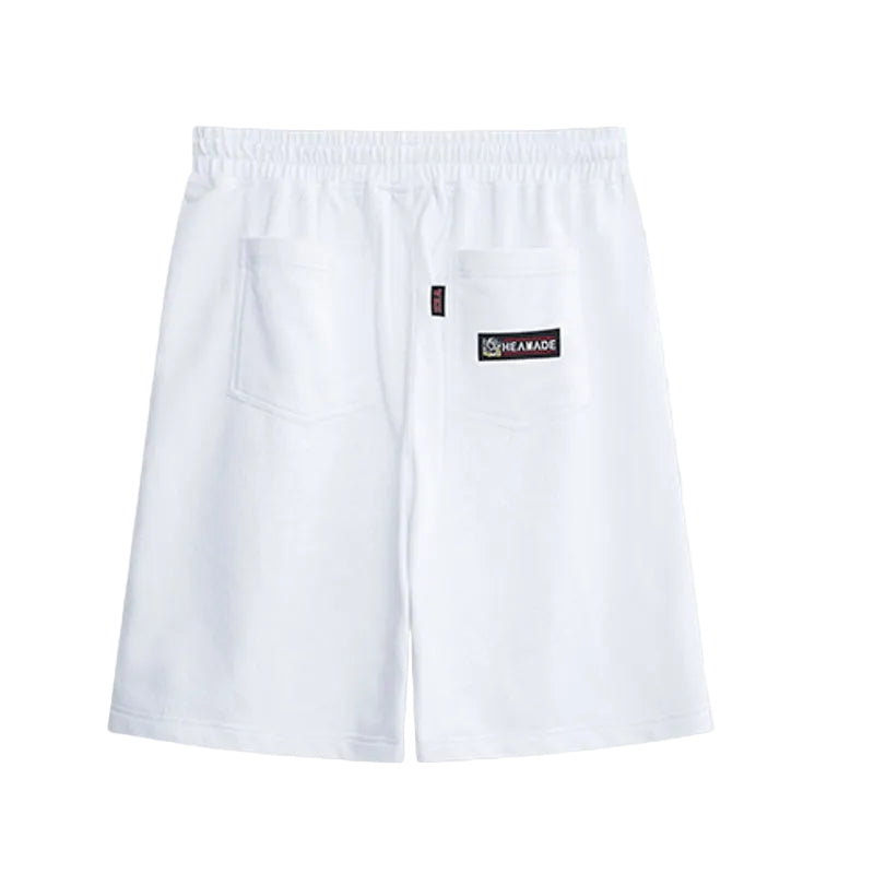 HEA Unisex Lion Allover Print Casual Shorts, Elastic Waist Streetwear Shorts