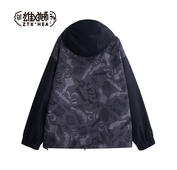 Printed windbreaker jacket