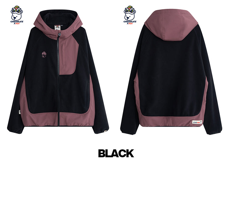 Polar fleece hooded jacket