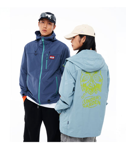 Fashionable printed windbreaker
