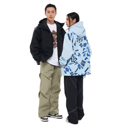 Printed windbreaker jacket
