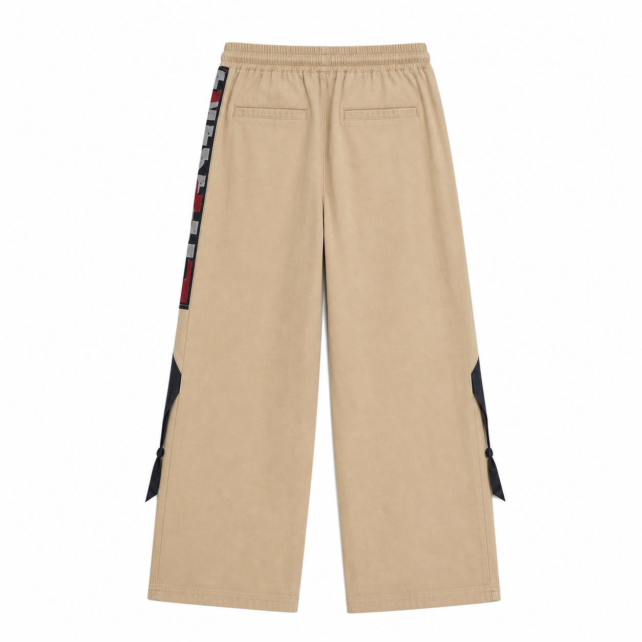 Embroidered Logo Woven Utility Casual Pants