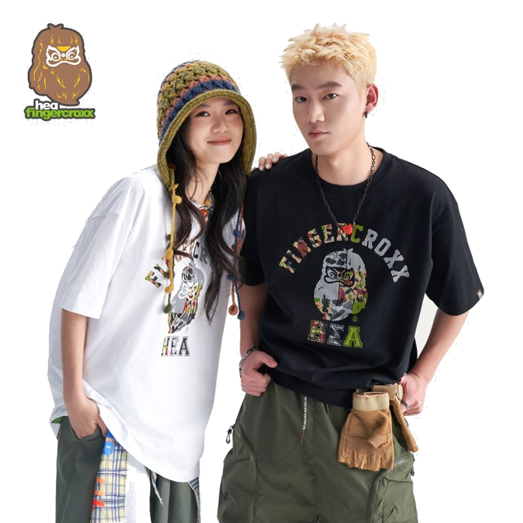HEA Fingercroxx Bear Graphic Heavyweight Oversized T-Shirt