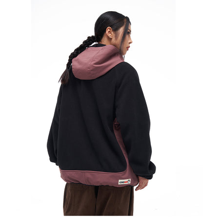 Polar fleece hooded jacket
