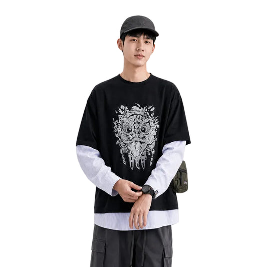 HEA Layered Graphic Long Sleeve T-Shirt
