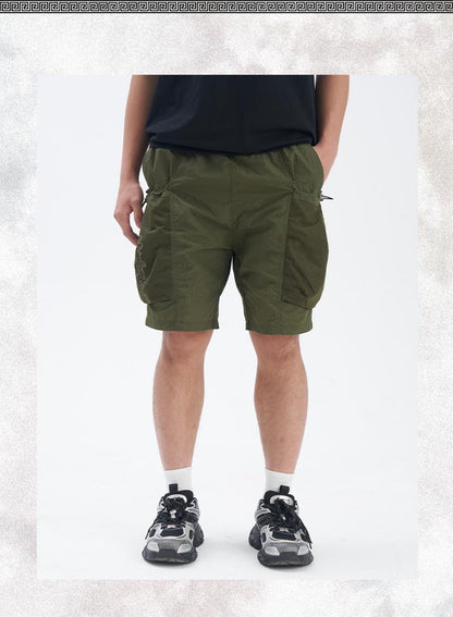 Embroidered functional workwear shorts