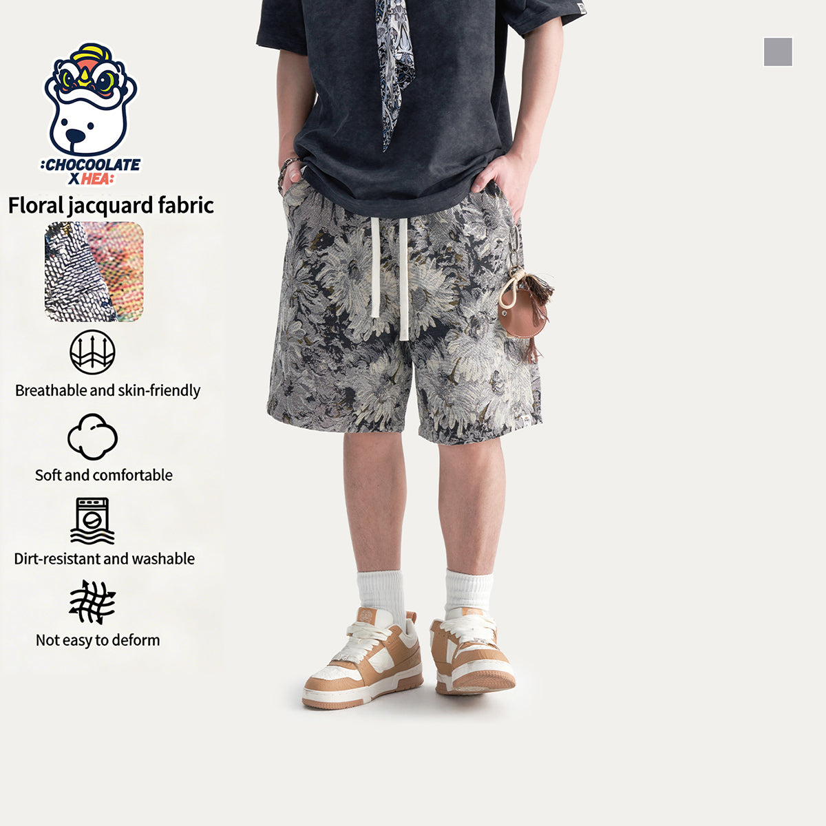 Tie-Dye Washed Heavyweight Casual Sweat Shorts