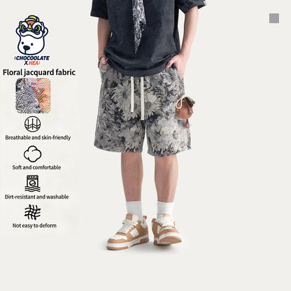 Tie-Dye Washed Heavyweight Casual Sweat Shorts