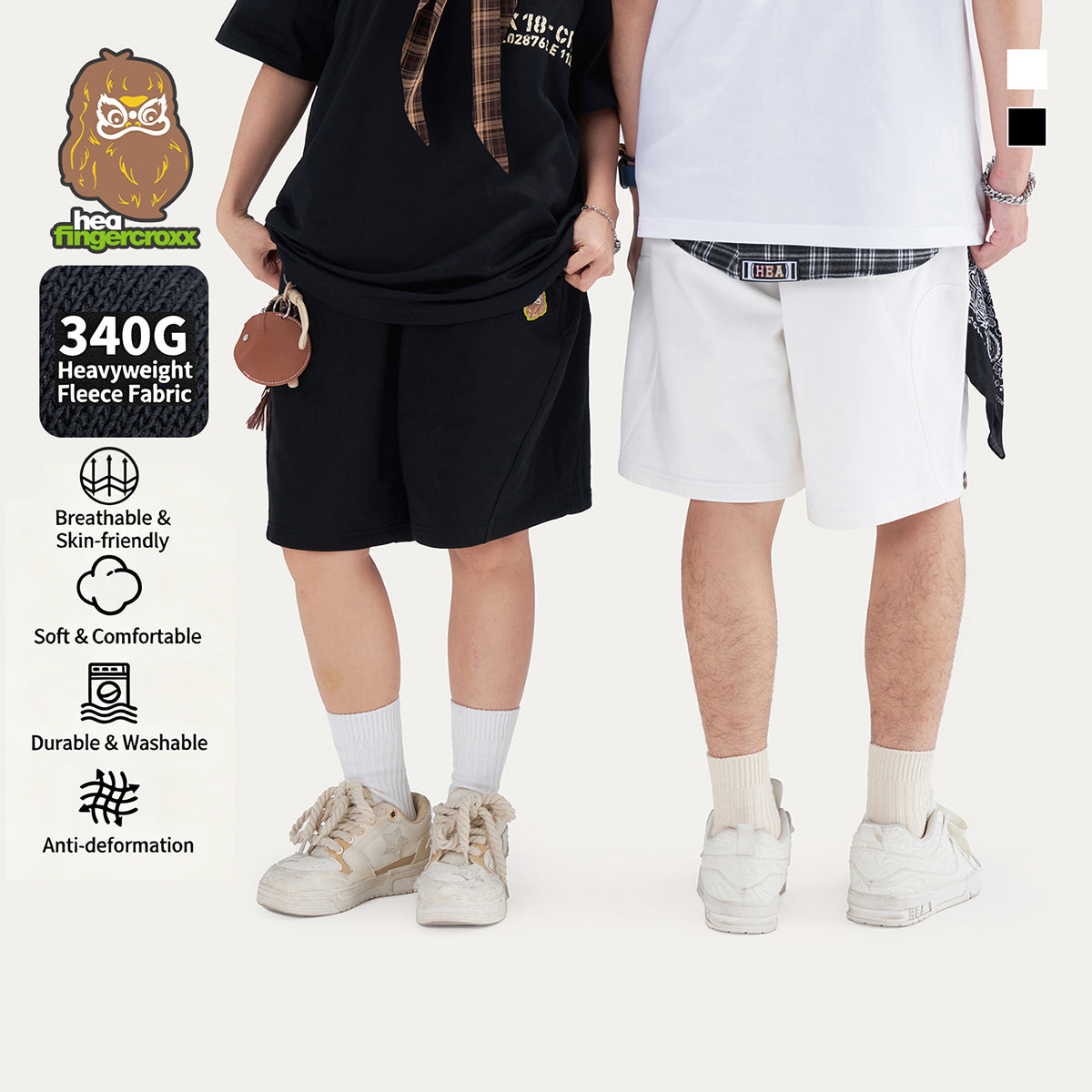 Embroidered Logo Heavyweight Casual Sweat Shorts