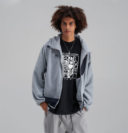 Polar fleece hooded jacket