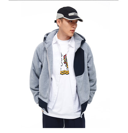 Polar fleece hooded jacket