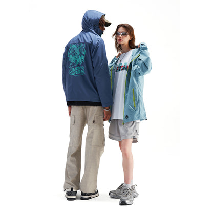 Fashionable printed windbreaker