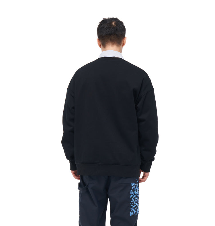 Printed round neck hoodie