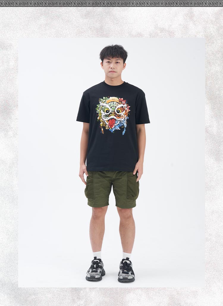 Embroidered functional workwear shorts