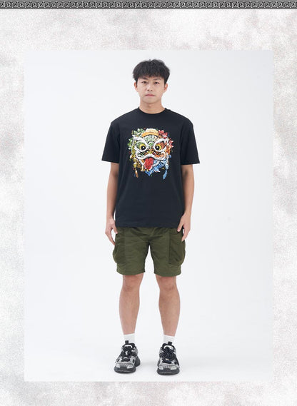 Embroidered functional workwear shorts