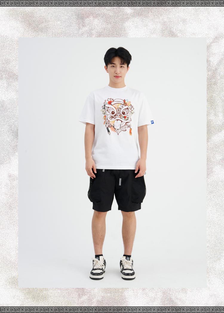 Embroidered functional workwear shorts