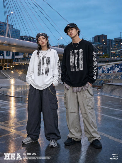 HEA Graphic Fleece Crewneck Sweatshirt – Streetwear Pullover