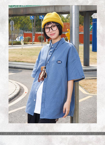Striped Short Sleeved Shirt with