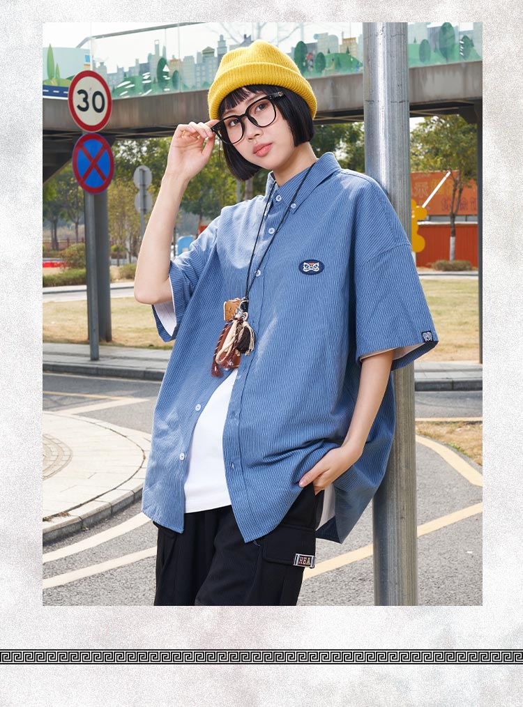 Striped Short Sleeved Shirt with