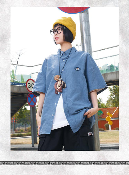 Striped Short Sleeved Shirt with
