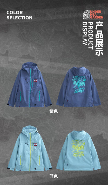 Fashionable printed windbreaker