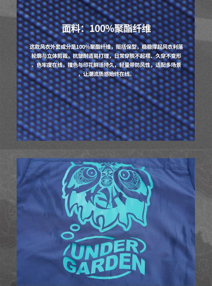 Fashionable printed windbreaker