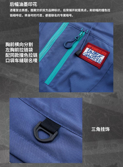 Fashionable printed windbreaker