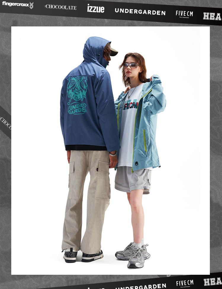 Fashionable printed windbreaker