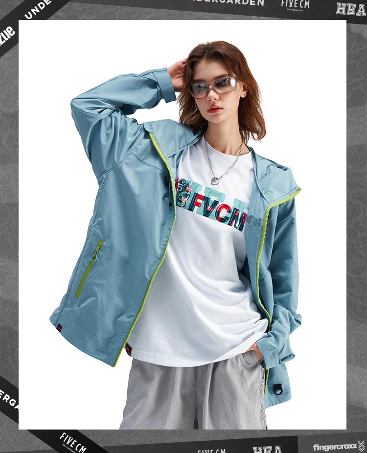 Fashionable printed windbreaker